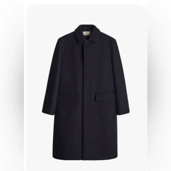 ISAIA San Gennaro Men's Black Wool Coat EU 50 Made in Italy - Picture 1 of 15